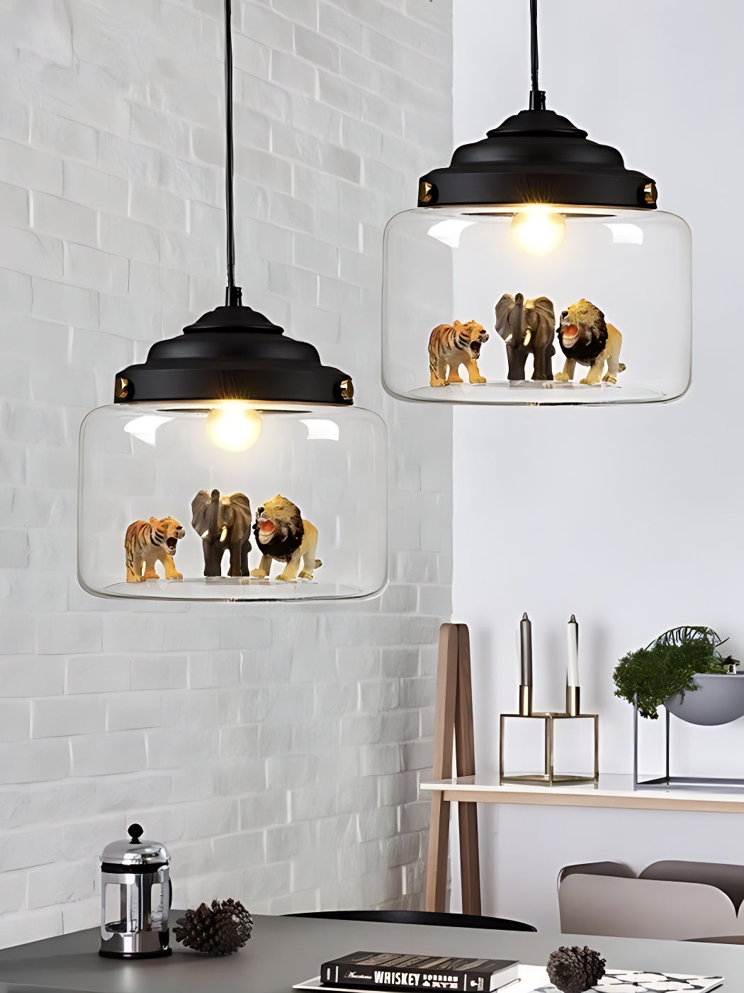 Creative Little Zoo Glass Pendant Light