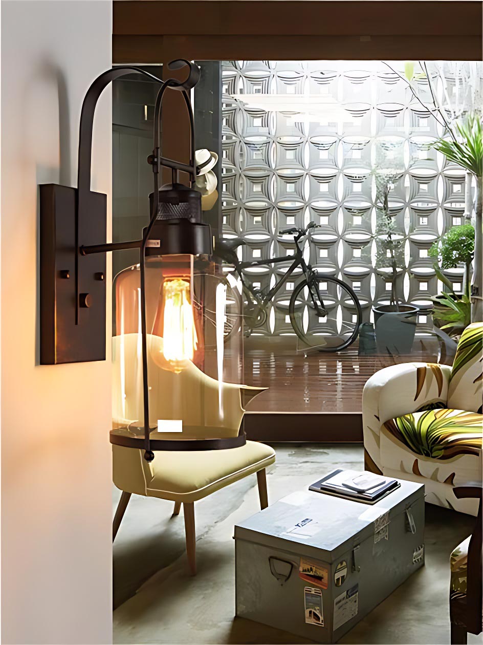American Vintage Outdoor Waterproof Wall Sconce