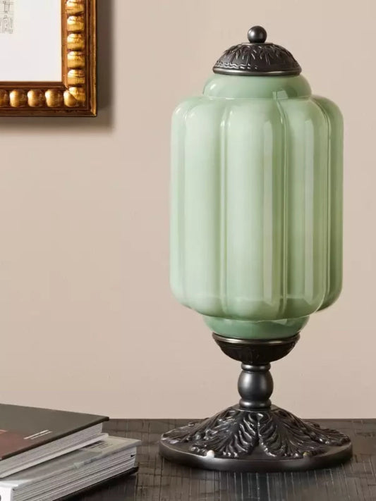 Vintage Glass Led Pumpkin Table Lamp 