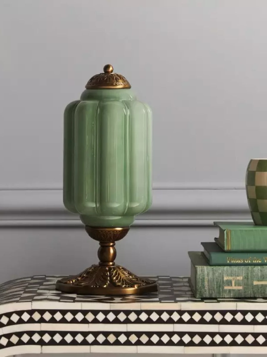 Vintage Glass Led Pumpkin Table Lamp 