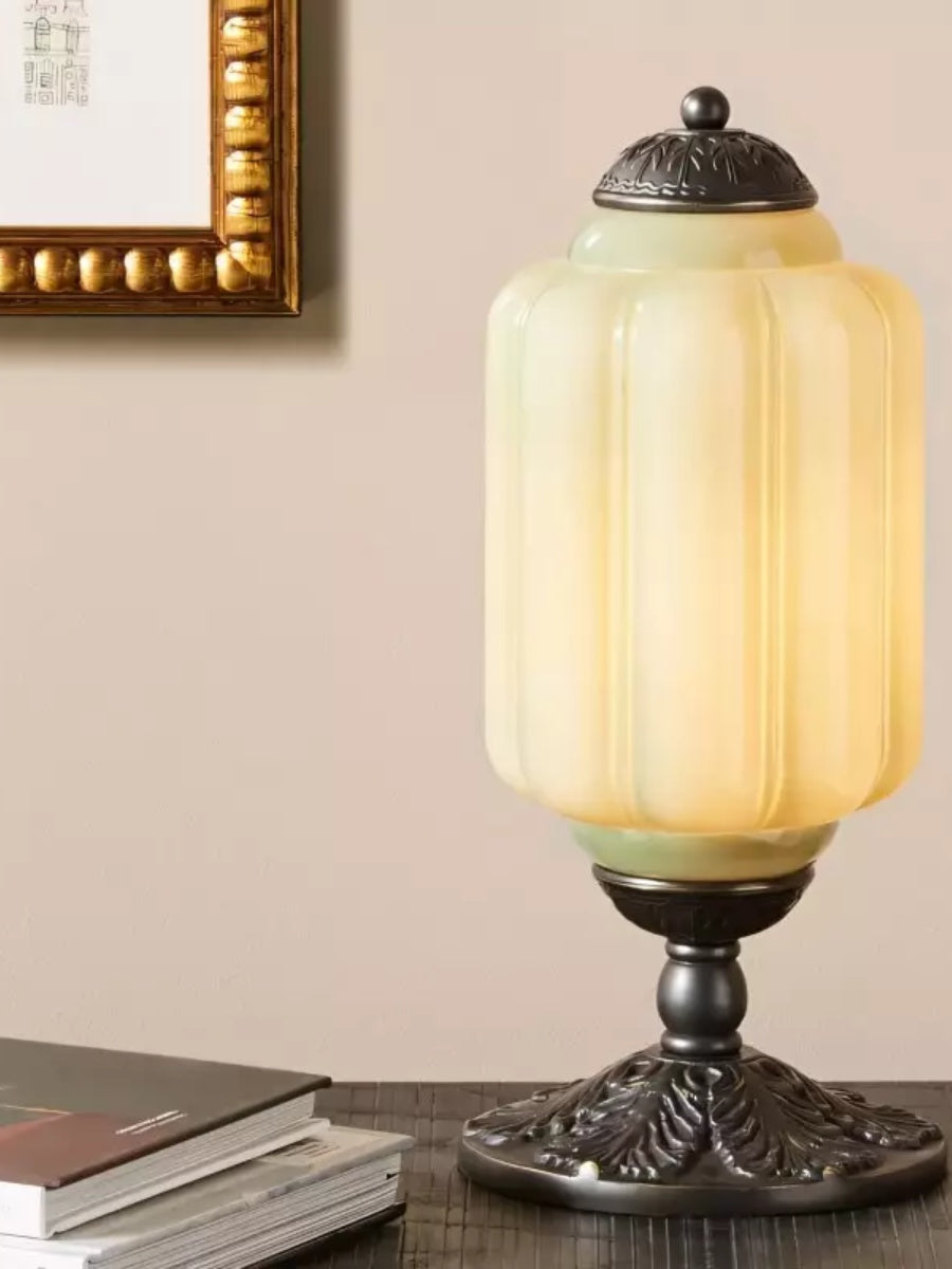 Vintage Glass Led Pumpkin Table Lamp 