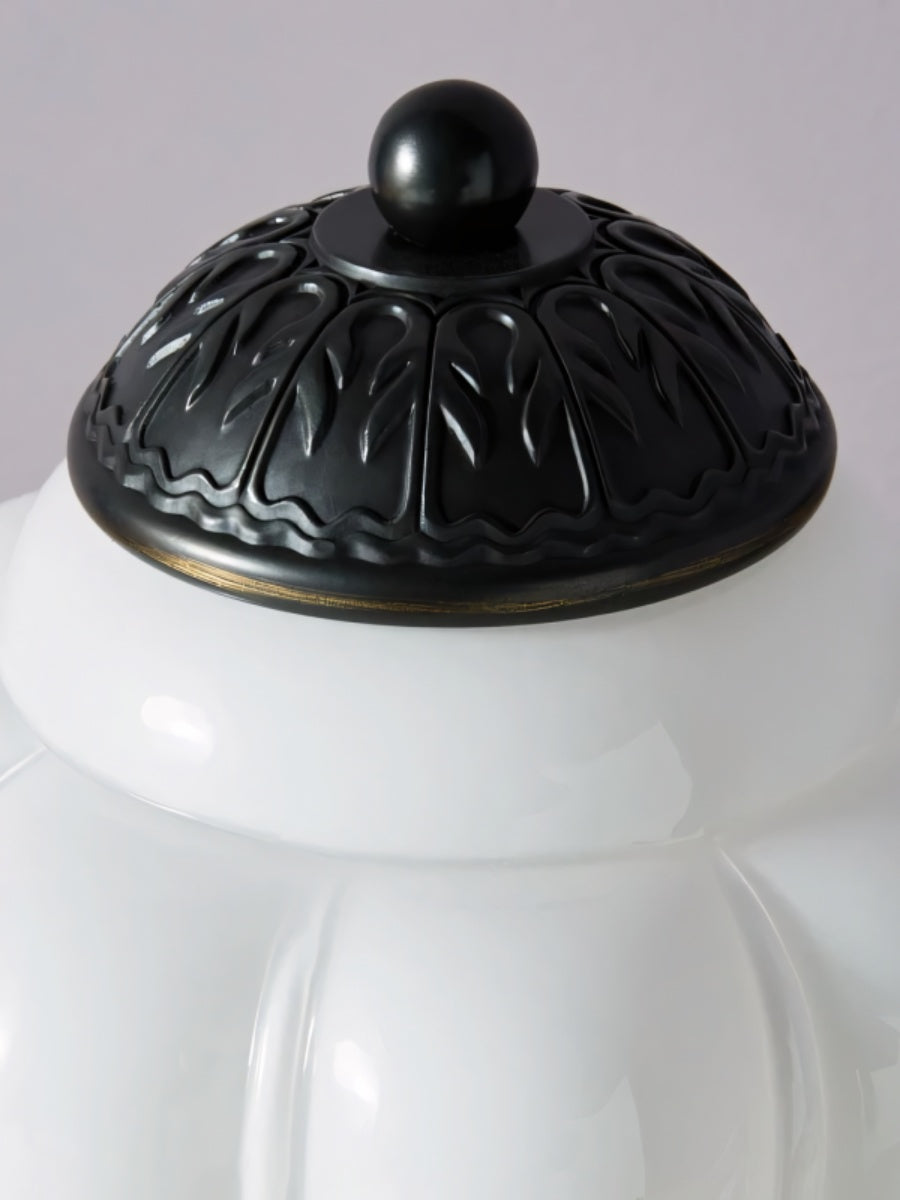 Vintage Glass Led Pumpkin Table Lamp 