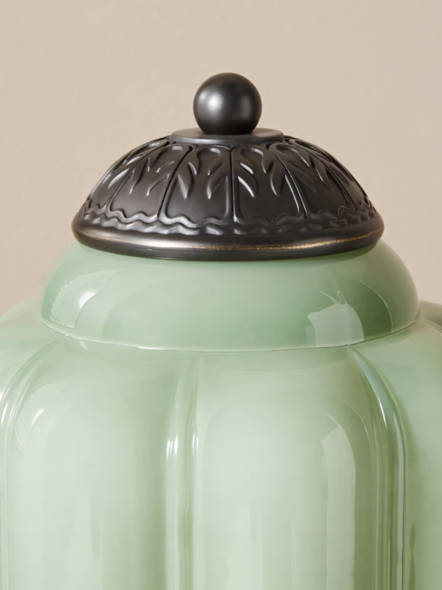Vintage Glass Led Pumpkin Table Lamp 